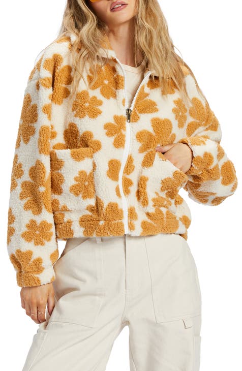 Lucky Brand Faux Fur Women's OverSized Teddy Shacket Button Camel New  w/Tags