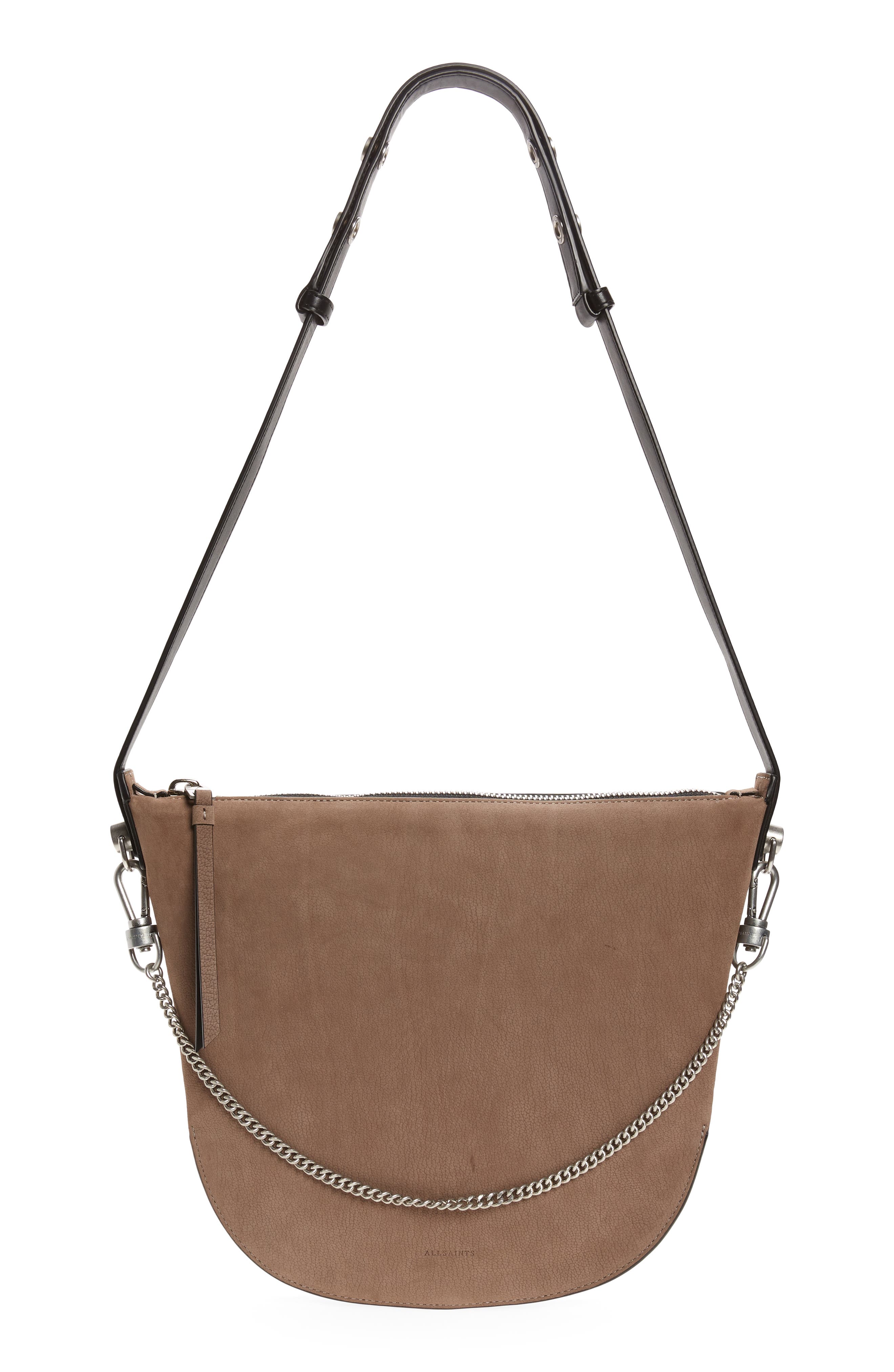 allsaints blake leather shoulder bolsa