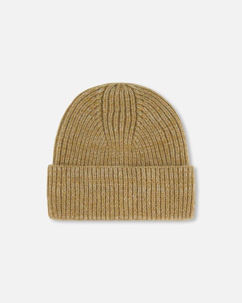 Shop Deux Par Deux Kids Unisex Mid-season Knit Hat Taupe In Pine Bark