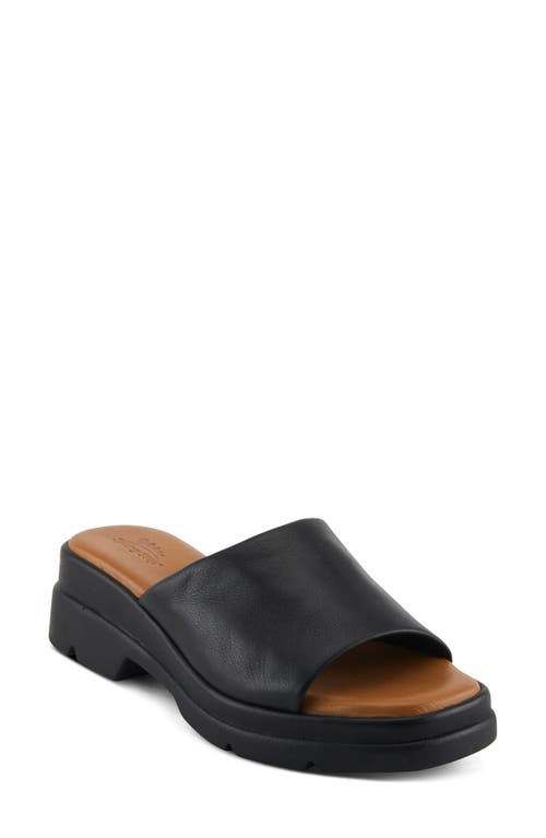 Shop Spring Step Fire Island Platform Slide Sandal In Black