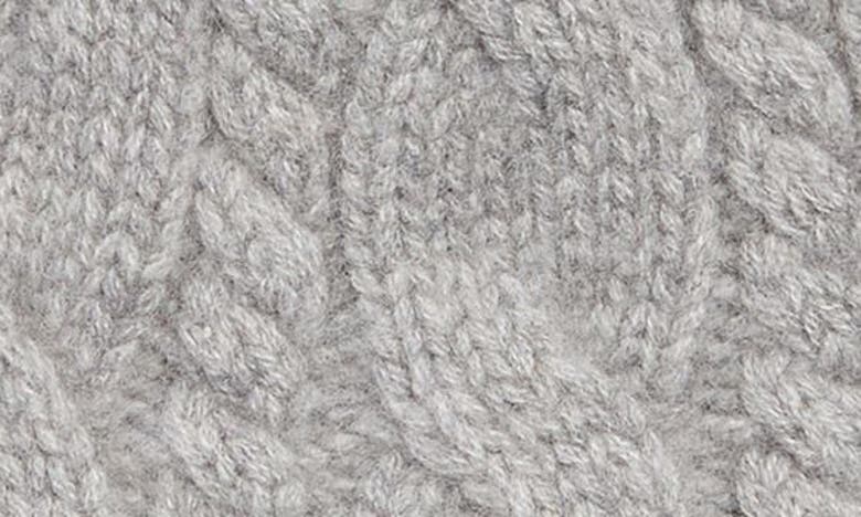 Sofia Cashmere Cashmere Chunky Cable Knit Beanie In Grey