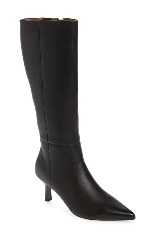 Shop Frankie4 Allegra Pointed Toe Knee High Boot In Black Fitted