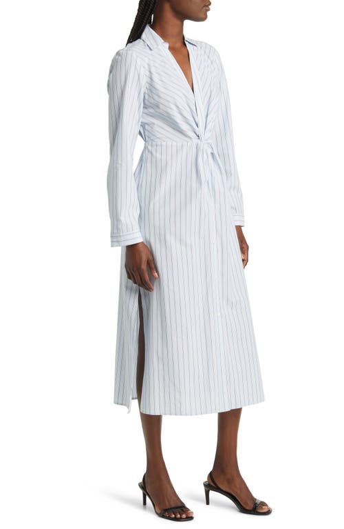 Rails Irie Stripe Long Sleeve Cotton Blend Midi Shirtdress In Hampton Stripe