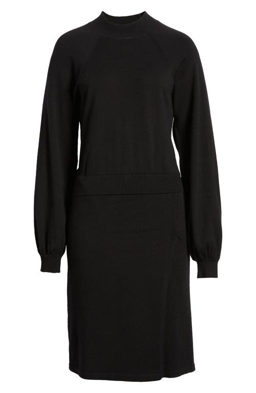 SAM EDELMAN SAM EDELMAN TWO-PIECE LOOK LONG SLEEVE SWEATER DRESS