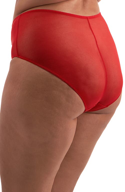 Elomi Matilda Full Figure Embellished Briefs In Haute Red