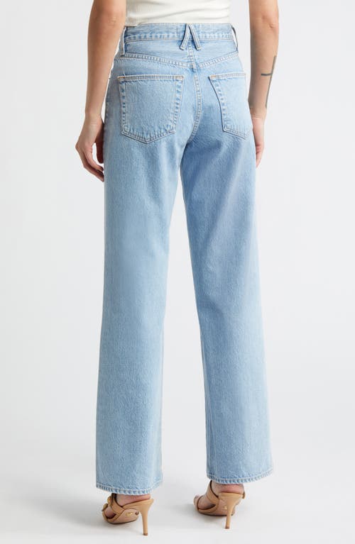 Slvrlake Grace High Waist Raw Hem Wide Leg Jeans In Powder Blue