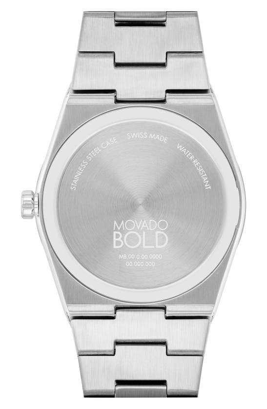 Shop Movado Quest Bracelet Watch, 40mm In Green/ Silver