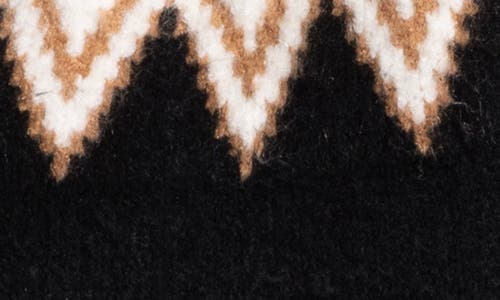 Thread & Supply Claire Fair Isle Crewneck Sweater In Black