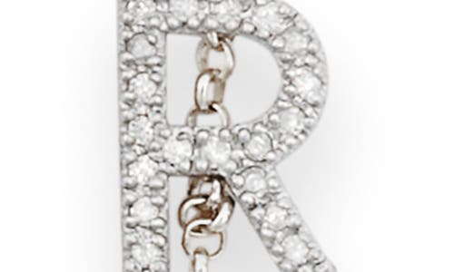 Meshmerise Diamond Initial Bezel Bracelet In White-r