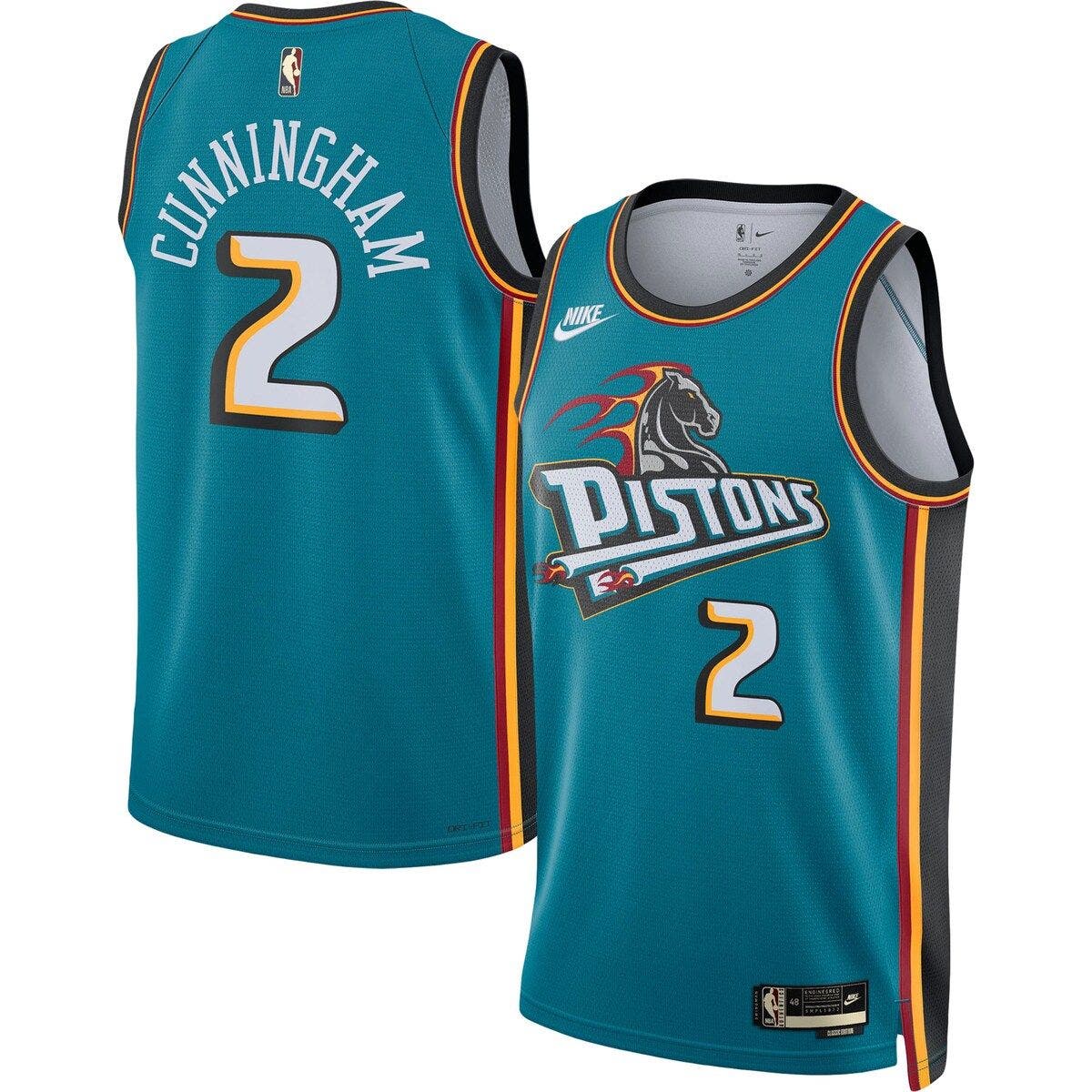 Nike Men's Nike Cade Cunningham Teal Detroit Pistons Swingman Jersey