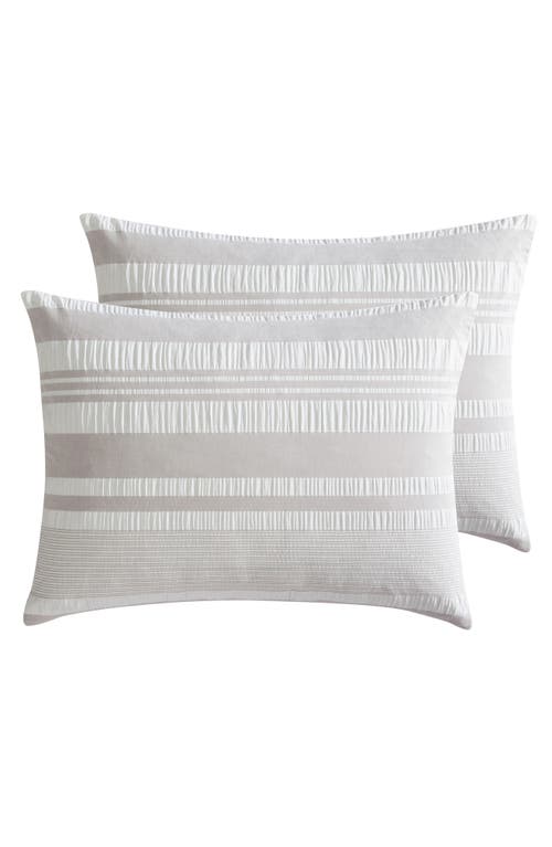 Tahari Black Label Ella 3-piece Comforter Set In White/taupe
