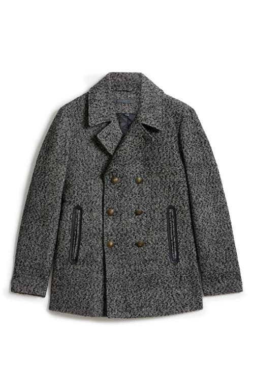 Shop John Varvatos Harden Neppy Peacoat In Black/white