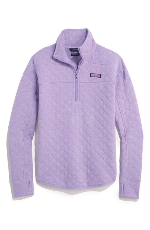 Shop Vineyard Vines Dreamcloth® Quilted Shep Half Zip Pullover In Aster Heather