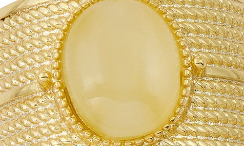 Shop Savvy Cie Jewels Cat's Eye Ring In Yellow