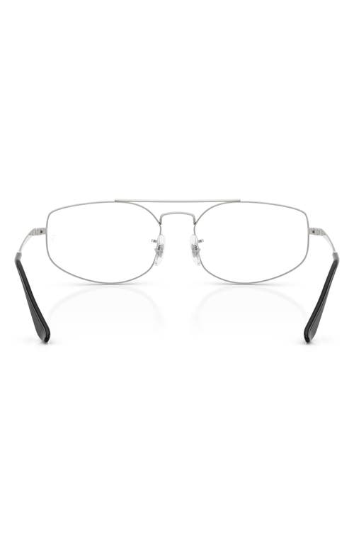 Ray Ban Ray-ban 56mm Irregular Optical Glasses In Silver