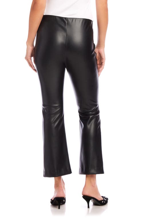 Shop Fifteen Twenty Sigourney Pintuck Crop Stretch Faux Leather Pants In Black