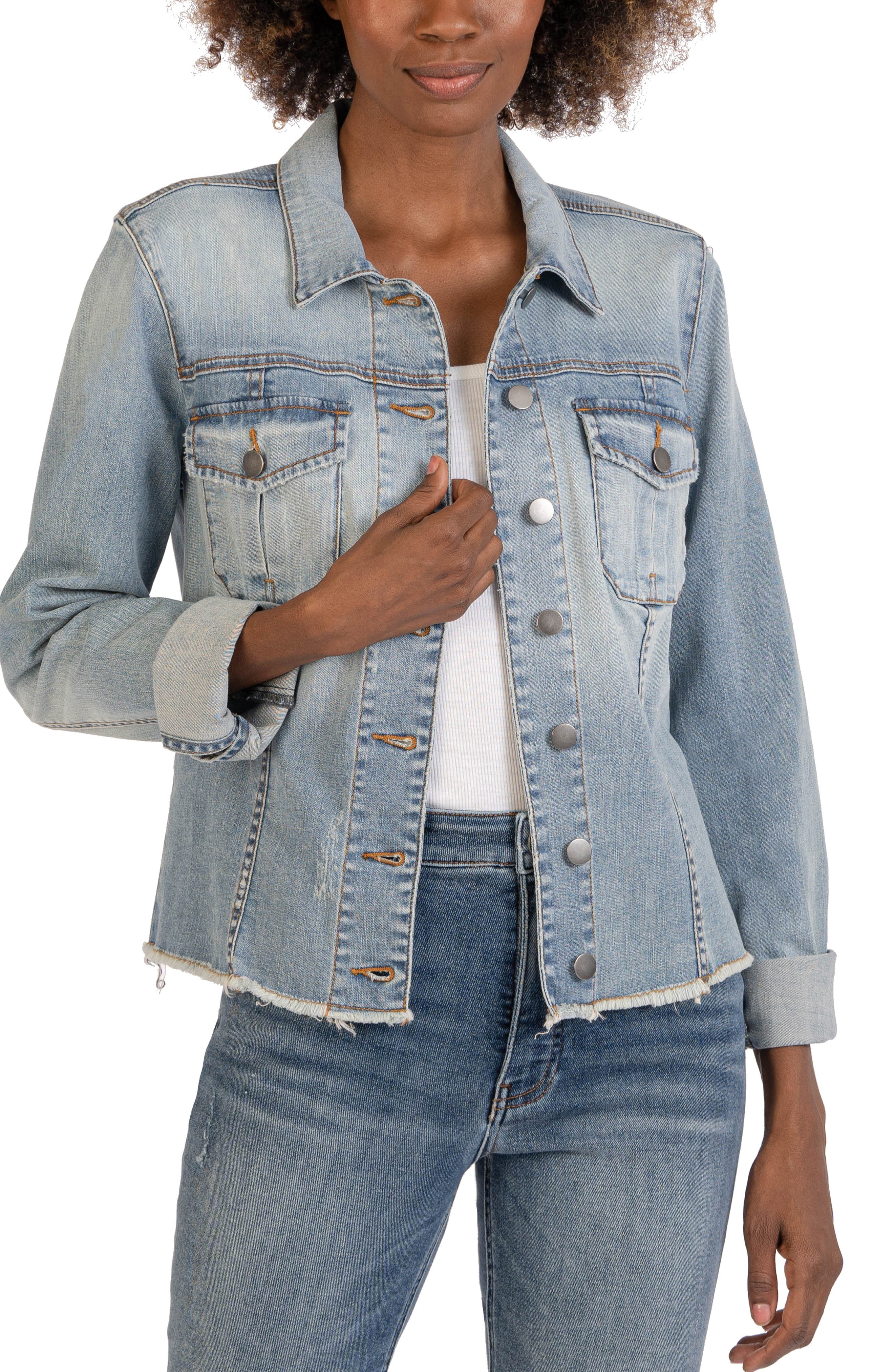blue jeans and blue denim jacket