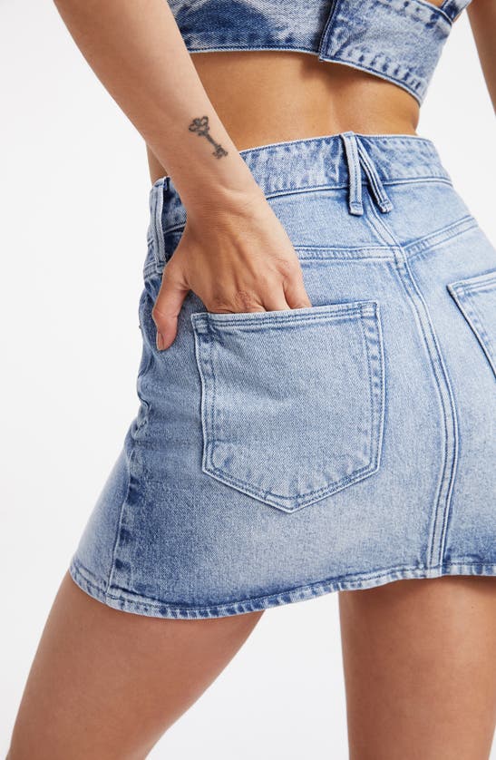 GOOD AMERICAN GOOD AMERICAN DENIM MINISKIRT