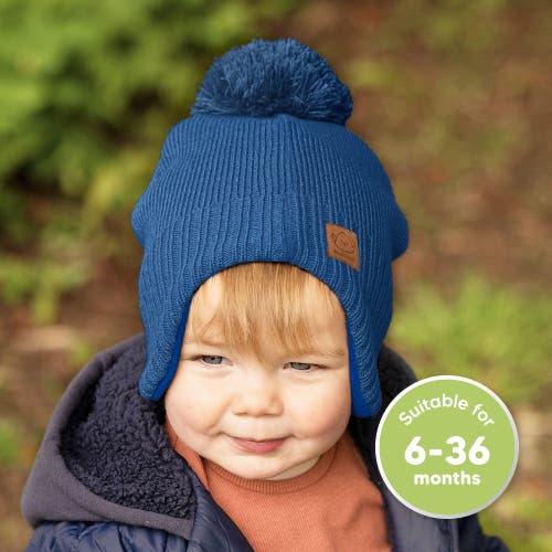 Keababies Muff Knitted Beanie In Cobalt