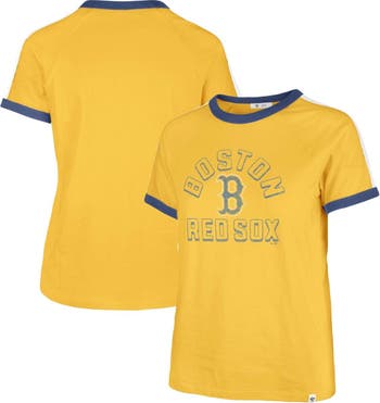 47 Women's '47 Yellow Boston Red Sox City Connect Sweet Heat Peyton T-Shirt