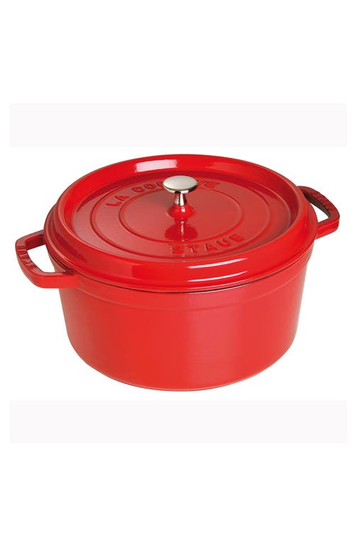 Staub -Quart Enameled Cast Iron Dutch Oven in Cherry at Nordstrom