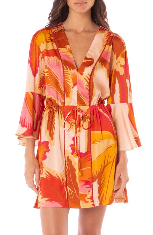 Shop Maaji Jungle Palms Enjoyable Cover-up Dress In Pink