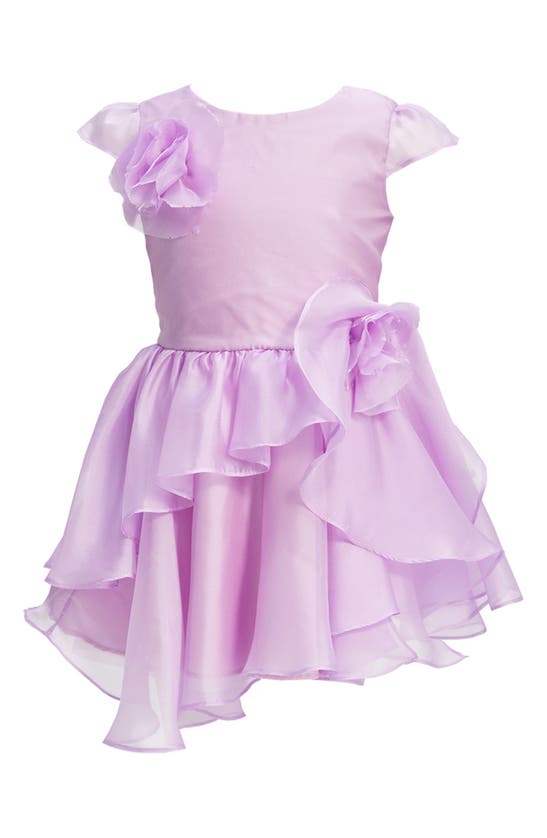 Bardot Junior Kids' Astrid Floral Organza Party Dress In Lilac
