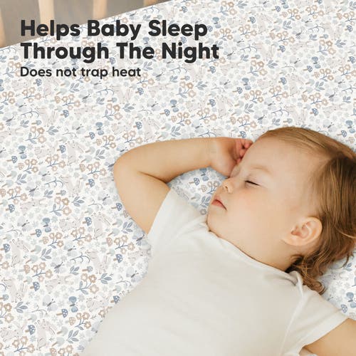 Keababies Soothe Fitted Mini Crib Sheet In Prairie