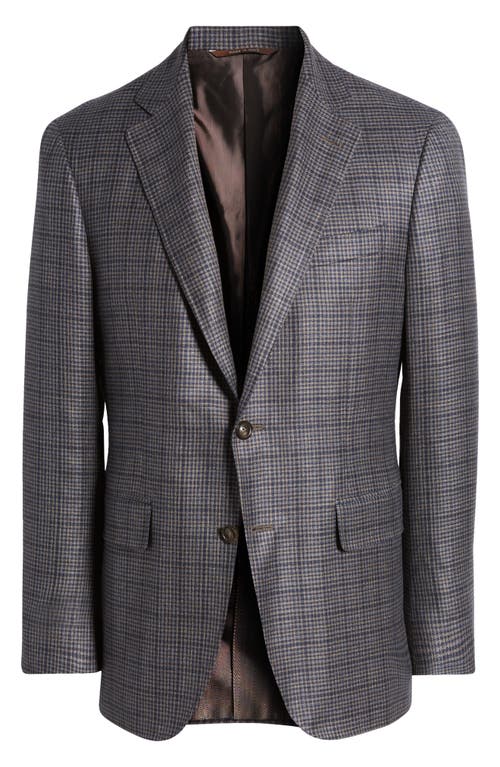 Shop Canali Kei Trim Fit Check Silk & Cashmere Sport Coat In Beige