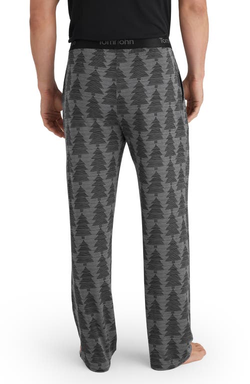 Shop Tommy John Second Skin Pajama Pants In Grey Pine Treeline