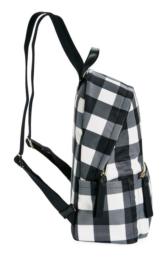 Shop Kate Spade Large Recycled Polyester Backpack In Black Multi.