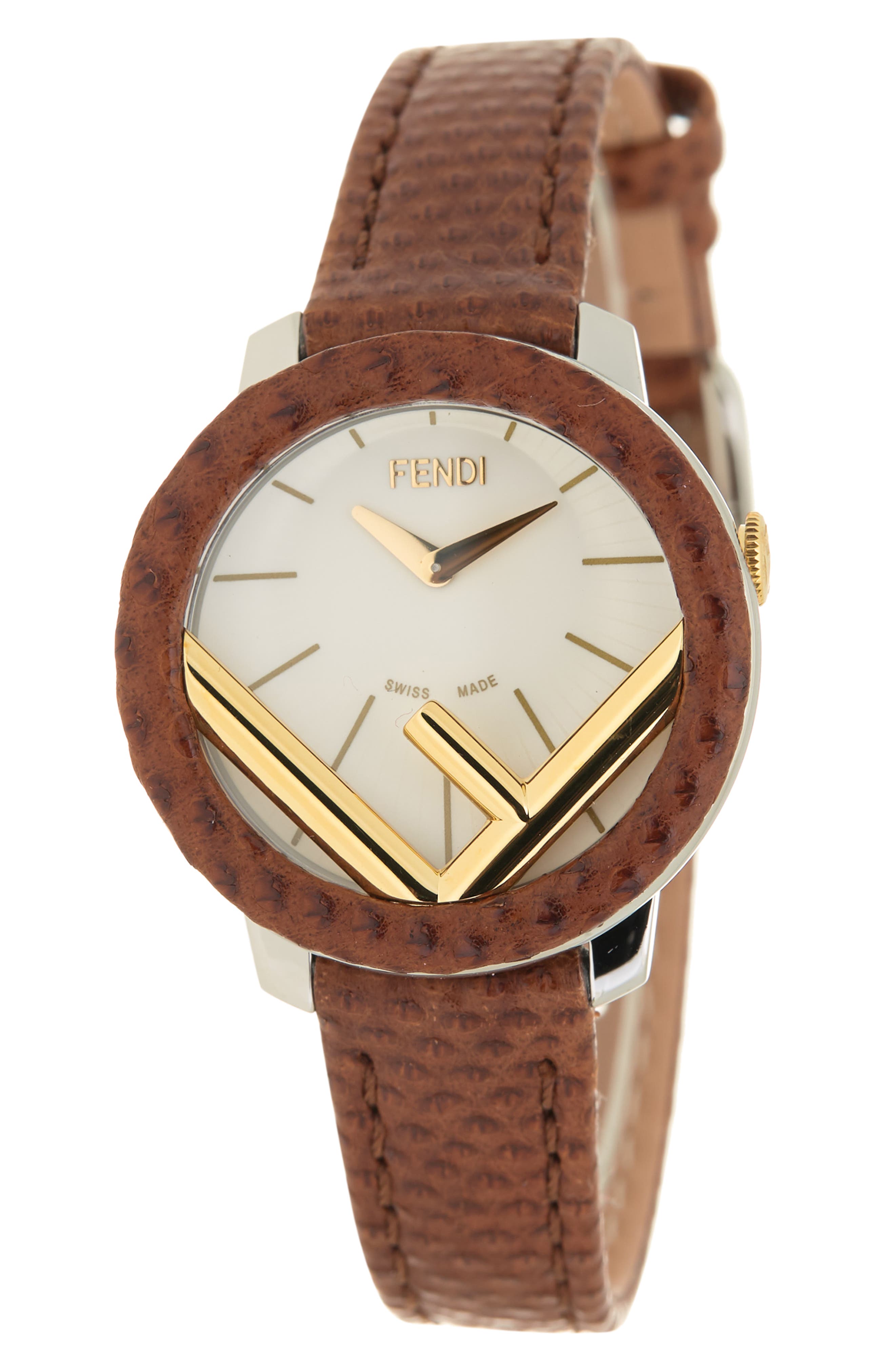 fendi leather watch