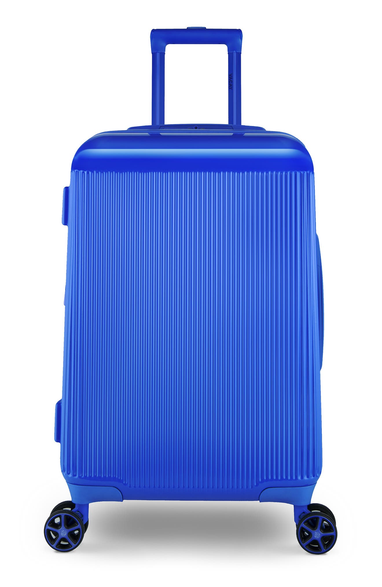 blue travel luggage