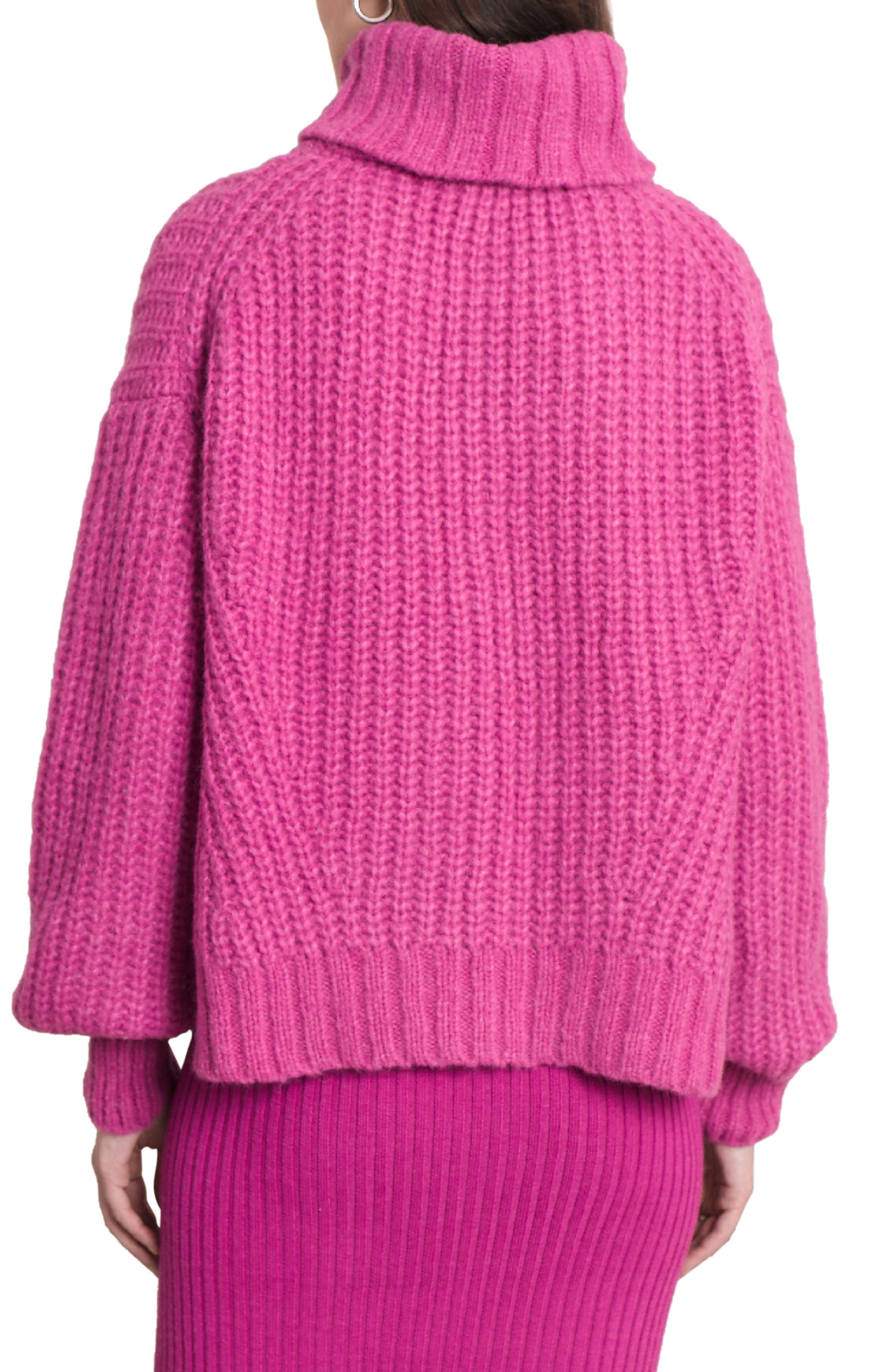 alpaca blend turtleneck sweater