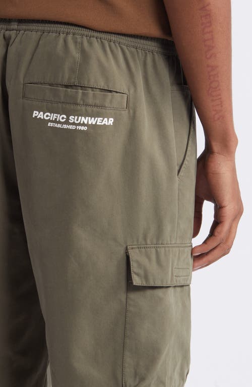 Shop Pacsun Porter Drawstring Cargo Pants In Grape Leaf