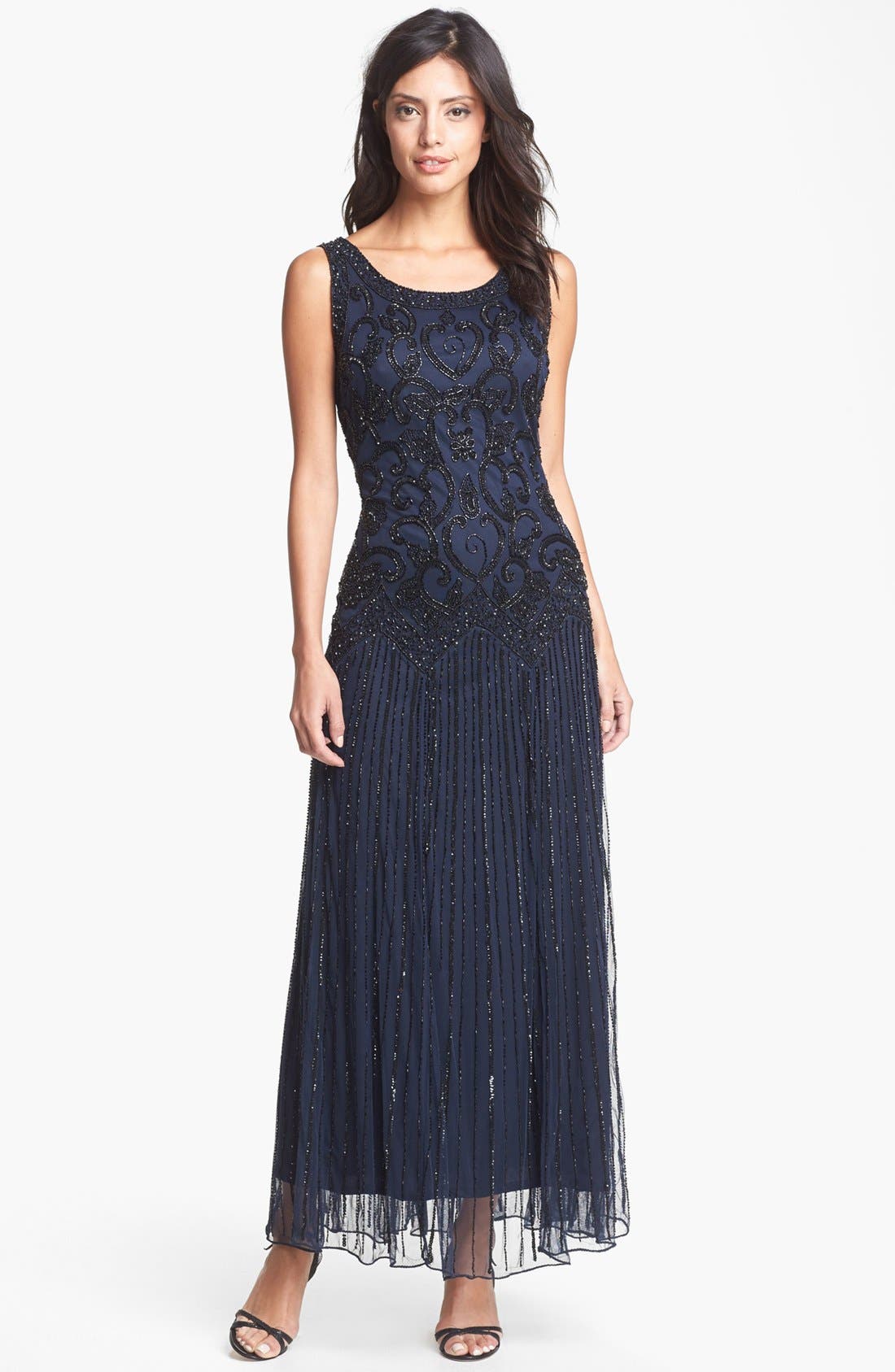 Pisarro Nights Embellished Mesh Dress (Regular & Petite) | Nordstrom