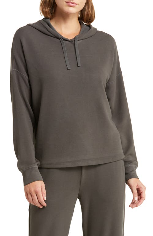 barefoot dreams Butter Fleece Hoodie in Carbon at Nordstrom, Size Large