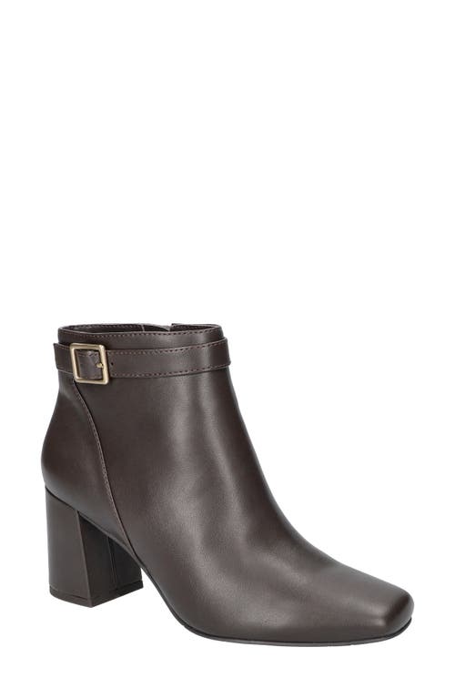 Shop Easy Street Winnipeg Block Heel Bootie In Brown