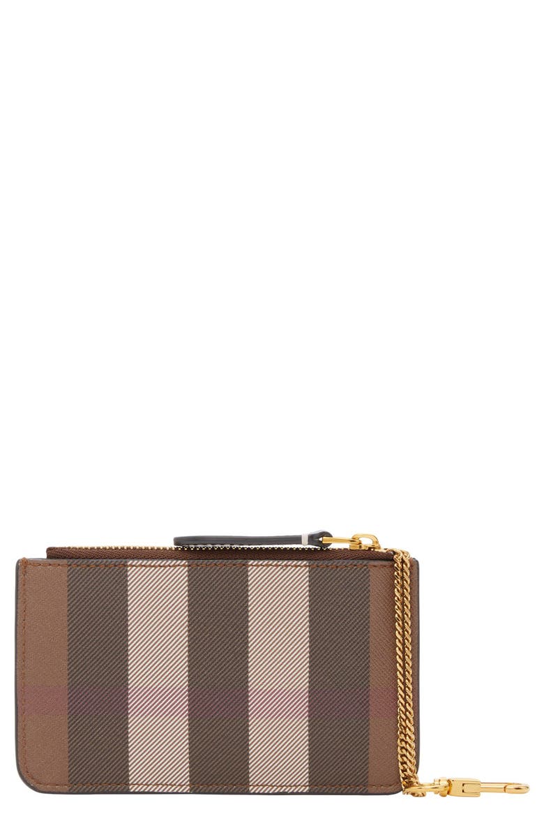 Burberry Kelbrook Exaggerated Check Canvas Card Case with Key Ring |  Nordstrom