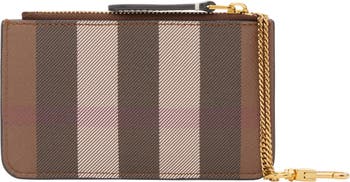 EXAGGERATED CHECK CANVAS WALLET