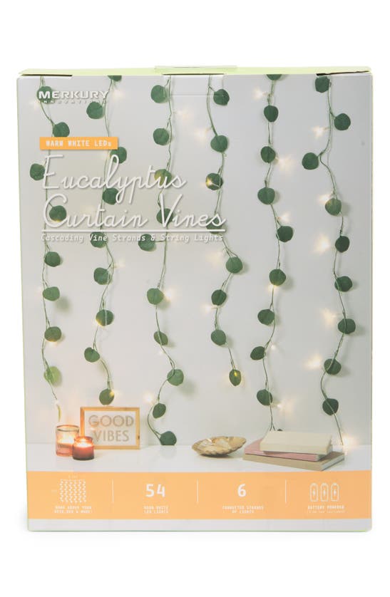 Shop Merkury Innovations 54-led Eucalyptus Curtain Lights In Green