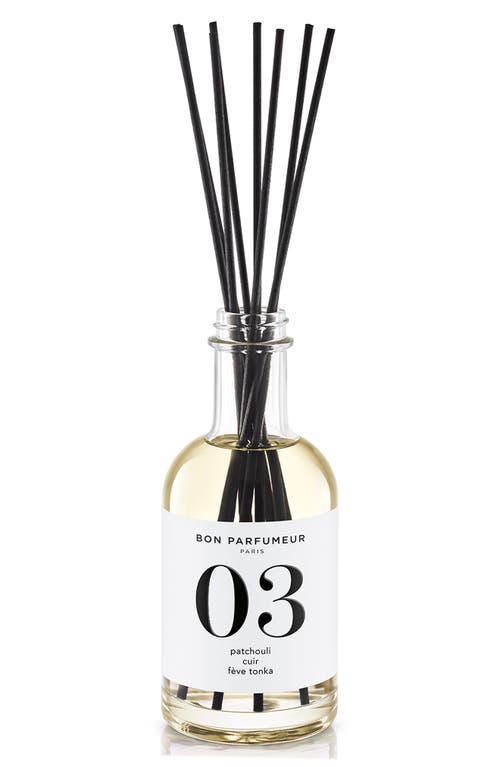 Bon Parfumeur 03 Patchouli Leather Tonka Bean Reed Diffuser at Nordstrom