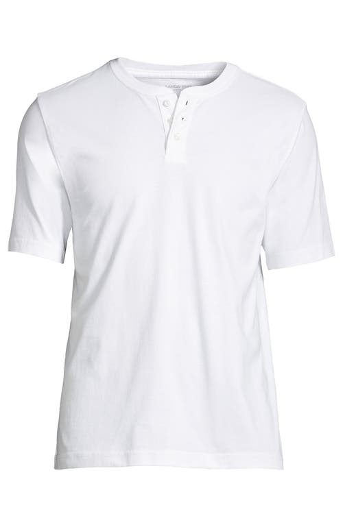 Shop Lands' End Short Sleeve Super-t Henley In White