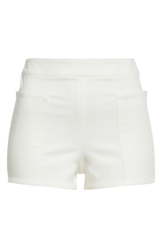Shop Max Mara Riad Stretch Drill Mini Shorts In White