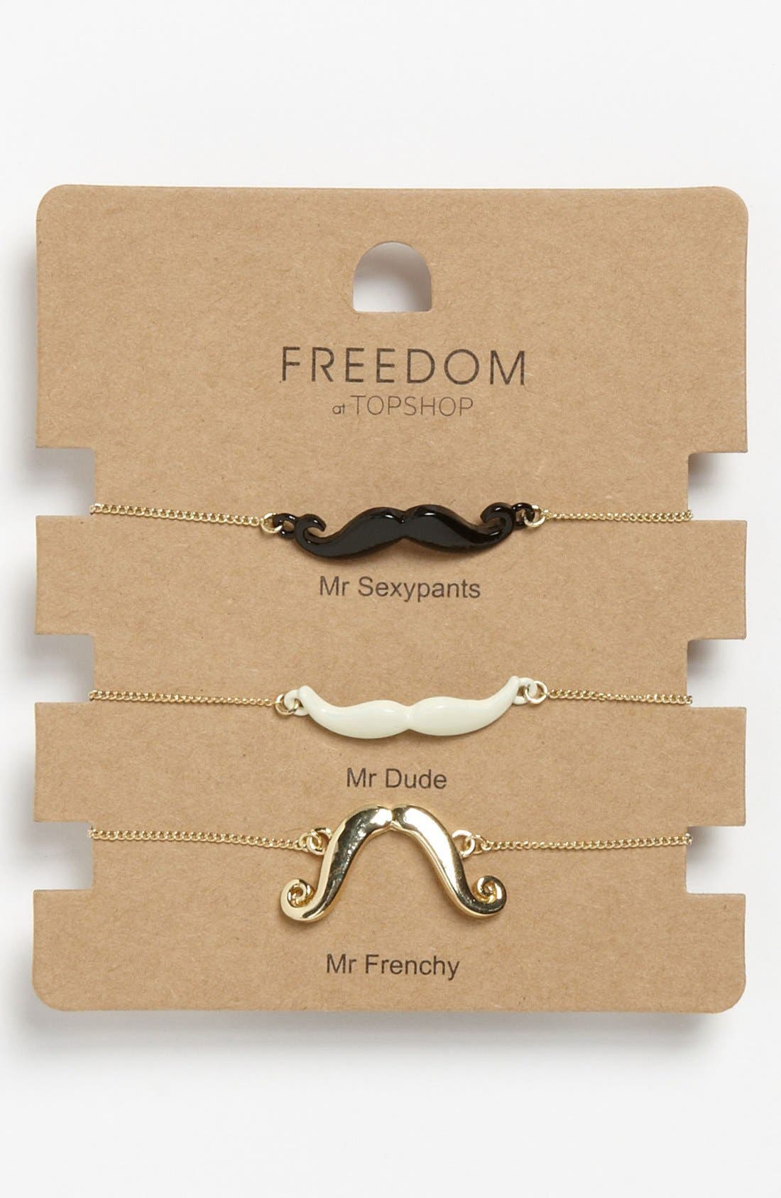 'Novelty Mustache' Bracelets (Set of 3) Nordstrom
