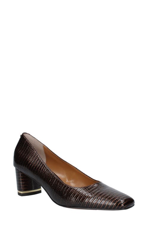 J. Reneé Olivienne Snakeskin Embossed Pump Cognac at Nordstrom,