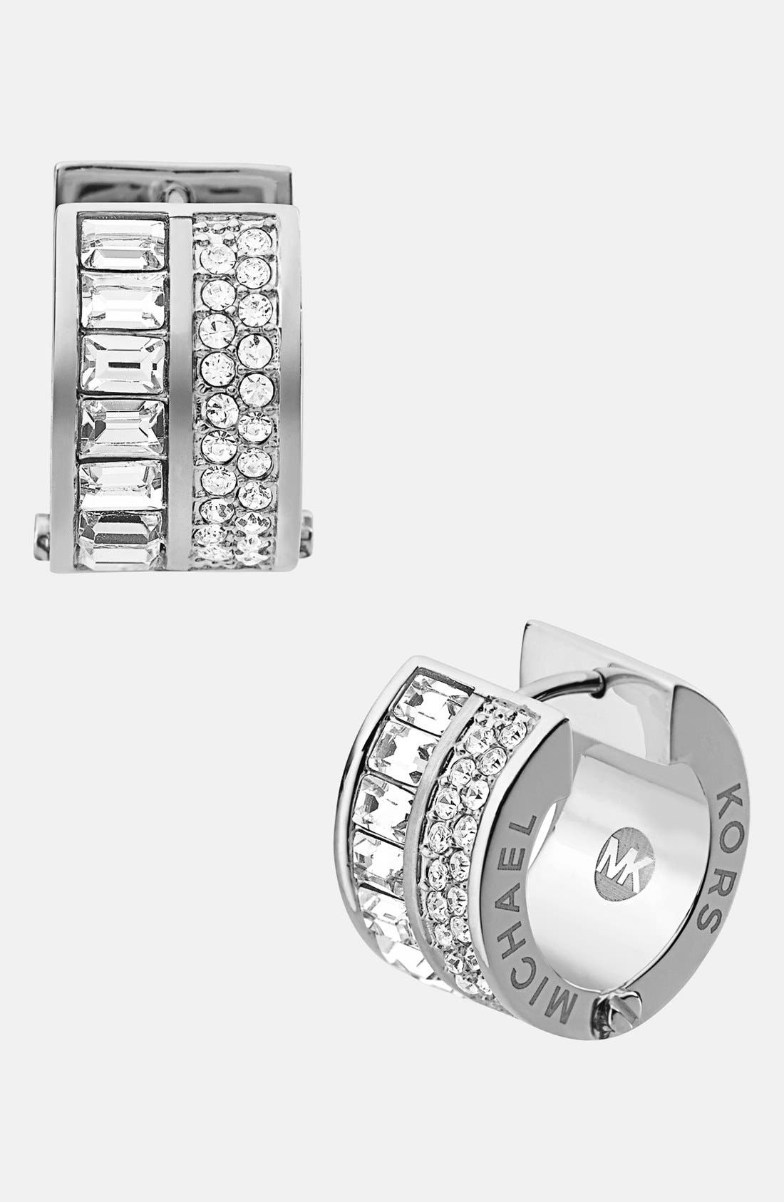 Michael Kors 'Brilliance' Pavé Small Hoop Earrings Nordstrom