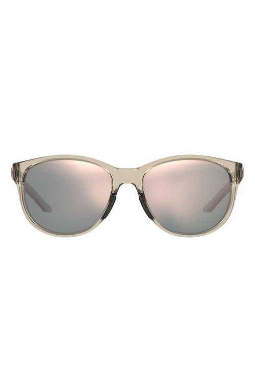 Under Armour 57mm Mirrored Round Sunglasses in Beige at Nordstrom