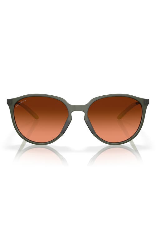 Oakley Sielo 57mm Round Sunglasses in Brown Gradient at Nordstrom