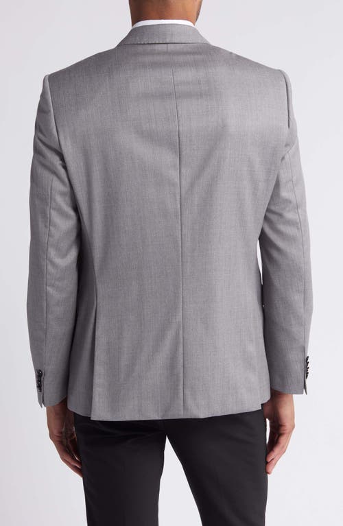 Shop Hugo Boss Boss Huge Virgin Wool Blazer In Medium Grey